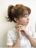 ゆるっとサマーポニーテール