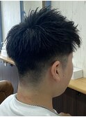 アップバングフェードスタイル