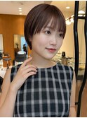 マッシュショート丸みショートボブくびれショート金髪ショート
