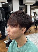 MEN'S HAIR/ブリーチ無し/レッドカラー/メンズカラー/表参道駅
