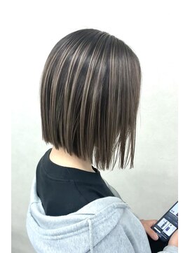 ジャンクス 千葉(junks) バレイヤージュ/くびれボブ/ダークアッシュ