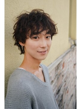 キュー(Cue_) 骨格補正ウルフ+メンズパーマ