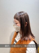 ステラバイケンジ 藤沢(STELLA by KENJE)&nbsp;白髪ぼかしハイライトカラー30代40代50代ベージュ