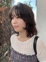ニュイ(NUIT)&nbsp;◎ミディアムパーマ　ブリーチなしオリーブベージュ