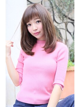 ロエナ(ROENA) 20代30代40代50代小顔カット黒髪ワンレンボブルフネビージュ前髪