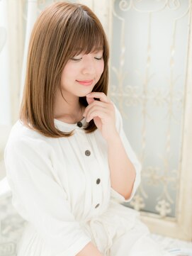 モッズ ヘア 福岡姪浜店(mod's hair) *mod's姪浜*…正統派♪ベージュカラーのストレートセミディa