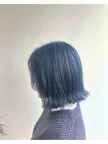 ヘアメイク オブジェ(hair make objet) ハイトーンBLUE 韓国スタイル