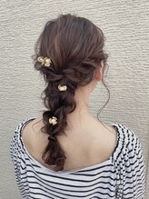 クインヘアー(Qin hair) 【YU.ki】 ヘアアレンジ　ヘアセット　編みおろし　結婚式