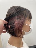 -Ameri-ミニボブ × インナーピンク × フォギーベージュ