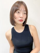 くびれヘアアプリコットオレンジ夏ヘアハイライトカラー
