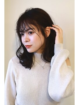 テラス 中百舌鳥(Terrace) 韓国風前髪×鎖骨ミディアムくびれヘア