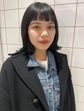 ロンドルーチェ 心斎橋(Lond luce) ダークアッシュ/ミディアムレイヤーカット［髪質改善/縮毛矯正］