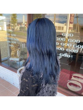 ゴッドヘアーアンドメイク 高崎店(GOD Hair&Make) 濃いめなブルー