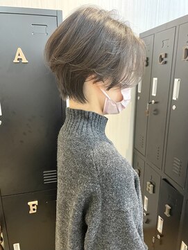 ギフト ヘアー サロン(gift hair salon) 【ハンサムショートボブ×ブリーチなしグレージュ】原口健伸