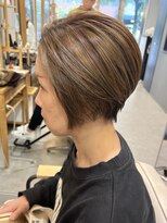 グラッシー センター北店(GLASSI)&nbsp;【白髪ぼかしハイライト】グレージュカラー★シルキーベージュ