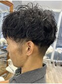 MEN'S HAIR  センターパート　ツイストスパイラル　コンマヘア