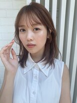 大人かわいい小顔レイヤー顔まわりレイヤー小顔シースルーバング