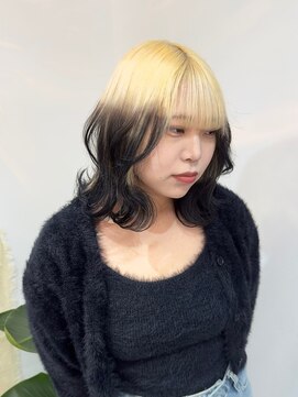 リル 溝の口(LiL) アンブレラカラー　ブロンドヘア×ブラック