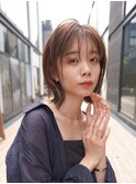 ミディアムレイヤーカットボブウルフ/10代20代/インナーカラー