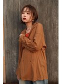 ミントベージュ×透明感カラー×外ハネボブ