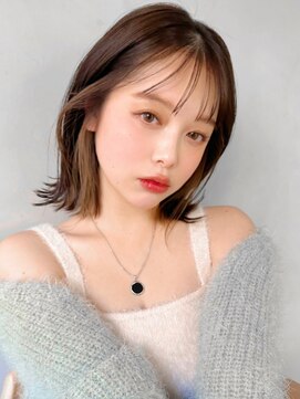 キリ 表参道(kyli) デザインカラー レイヤーカット ウェットヘア オリーブベージュ*