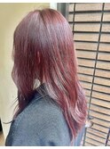 レイヤーカット×ピーチレッド　◎20代30代40代