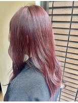 ナック ウメダ(knack UMEDA) レイヤーカット×ピーチレッド　◎20代30代40代