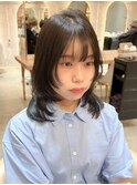 ■  前髪カタログアンブレラカラーこなれミディウェーブパーマ
