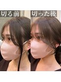 人可愛い20代30代40代小顔後れ毛顔周りくびれレイヤーカット