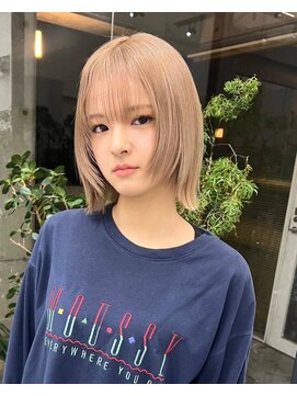 ワク 藤沢店(waku) ベージュ ハイトーン ブリーチ