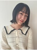 韓国風ボブ/外はねボブ/顔周りレイヤー/切りっぱなしボブ