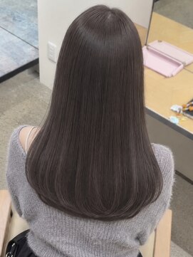 ミリ(mm) 10代20代30代ブリーチなしで作る透明感ダークグレージュ髪質改善