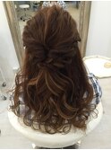 ハーフアップ ヘアセット
