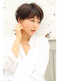 ショートマッシュ×ナチュラルライトブラウン