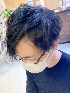 アークスヘアー 大人クール☆無造作パーママッシュショートスタイル