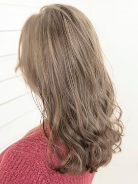 オーブ ヘアー ブルーム 西新店(AUBE HAIR bloom) 【AUBE HAIR】ライトクリアベージュ_フリンジセミロング