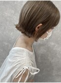【別府 ランガリ】外ハネボブ、ショートボブ、ベージュカラー