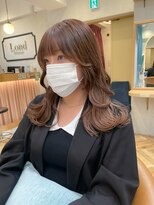 ロンドプランタン 恵比寿(Lond Printemps) 韓国くびれヘアセミロング　毛先はブリーチ毛に繋がるカラー