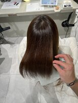 ロンドメリア 天神大名店(Lond Melia)&nbsp;★くびレイヤーエモージュインナーグレージュ前髪ピンクベージュ