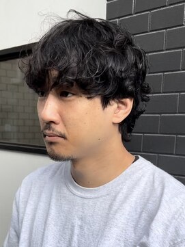 メルト 吉祥寺(melt) 長谷川/おしゃれウルフ 黒髪くるくるパーマ マッシュ