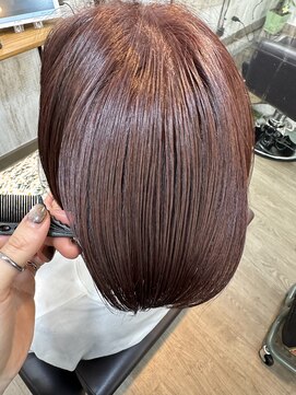 ヘアーリゾートガーデンバイトロント 船橋法典店(Hair Resort Garden by Toronto) レッドピンクブラウン【船橋、西船橋、市川大野、新船橋、塚田】