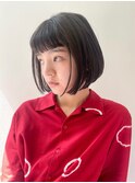 ワンレンショートボブ/前髪ボブ/ボブヘア〔銀座〕