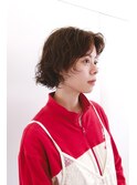 【ボブのフェイスレイヤー×くせ毛風パーマ】　Genta