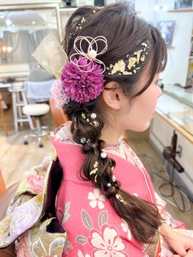 ネオリーブアイム 横浜西口店(Neolive aim) 卒業式ヘアセット 編みおろしスタイル【横浜】k