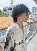メンズウルフパーマショートスパイラルパーマ