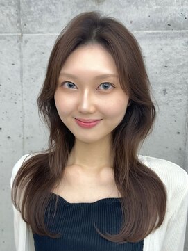 ビューブルー 亀戸錦糸町(VIEW BLUE) 美髪カールピンクブラウン韓国レイヤーロングセミディ顔周り前髪