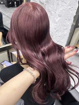 リア(riah) ダブルカラーミルクティーベージュレイヤーカット韓国ヘア