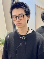 エムスラッシュ アヴェダ 自由が丘(M.SLASH AVEDA)&nbsp;黒髪/アッシュブラック/アップバング/スパイキーショート/メンズ