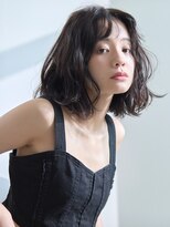 オーバーヘアー 所沢店(over hair) 【over hair】暗髪カラー×センターパート×ぱつっとボブ