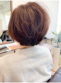 後頭部ふんわりショートボブ